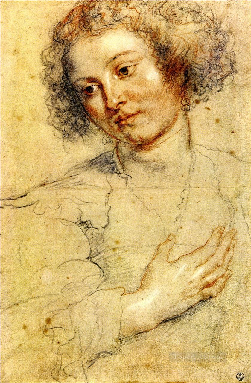 Peter Paul Head and right hand of a woman Baroque Peter Paul Rubens Oil Paintings